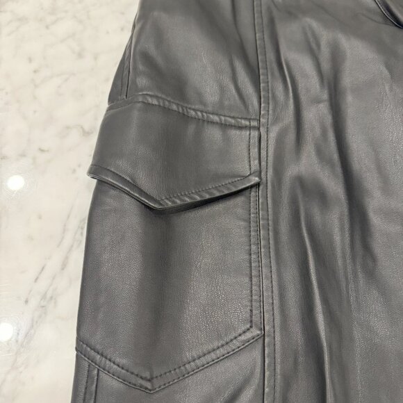 Zara Fake Leather Cargo Pants - Soft!! - Size XS - Picture 4 of 9